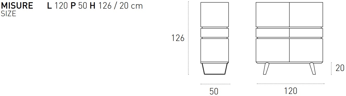 Размеры прилавка Target Point Madia Electa Quadra 1